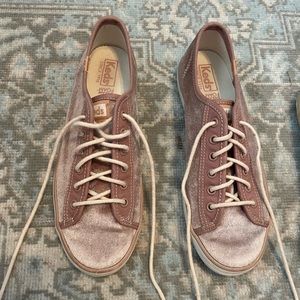 Keds dusty rose velvet women’s size 7 GUC shoes